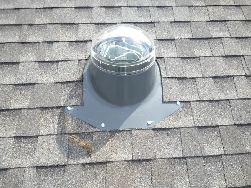 Completed shingle roof with new ridge ventilation in Gainesville, GA